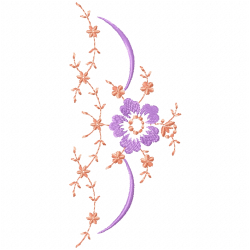 Flowers And Tree Embroidery Design 11